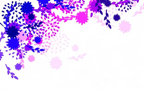 Светло Фиолетовый Розовый Вектор Естественном Фоне Цветами Цветами Цветы Градиентом — стоковый вектор