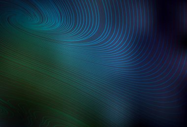 Koyu mavi, çizgileri olan yeşil vektör arkaplan. Yaratıcı illüstrasyon, yarım tonlu ve eğimli. Cep telefonu ekranları için arkaplan.