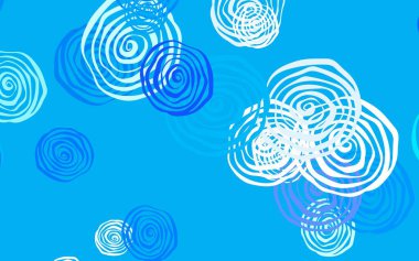 Açık mavi renk vektörlü doğal arkaplan ve güller. Renkli, soyut karalama çiçekleri olan bir resim. İş tasarımınız için yepyeni bir tarz.