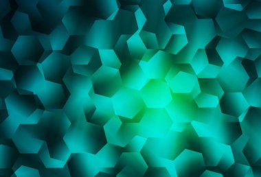 Açık yeşil vektör soyut çokgen arkaplan. Çokgen şekilli bir örnek. Pankartın için tamamen yeni bir şablon.