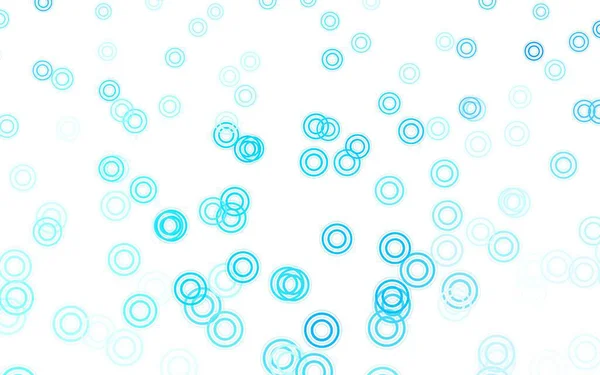 Világos Kék Vektor Minta Gömbökkel Csillogó Absztrakt Illusztráció Elmosódott Esőcseppekkel — Stock Vector