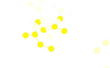 Yapay zeka ağıyla açık sarı vektör deseni. Yapay zeka bağlantılarıyla basit bir şekilde renkli tasarım. Bilim için desen, geleceksel tasarımlar..