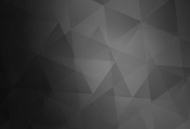 Açık gri vektör üçgen mozaik doku. Çokgen soyut çizim ve gradyan. Broşürünüz için yepyeni bir tasarım..