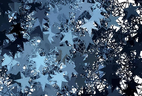 Dunkelblaues Vektormuster Mit Weihnachtssternen Moderne Geometrische Abstrakte Illustration Mit Sternen — Stockvektor