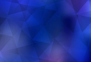 Işık Mavisi vektör üçgeni mozaik arkaplan. Çokgen biçiminde, gradyan ile renkli çizimler. Bir markanın arkaplanı için desen.