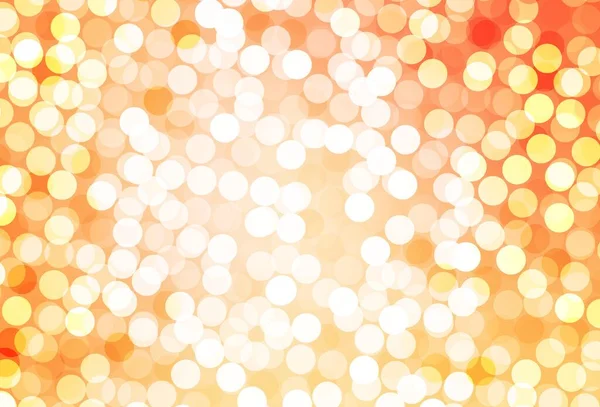 Светло Оранжевая Векторная Текстура Дисками Современная Абстрактная Иллюстрация Красочными Каплями — стоковый вектор