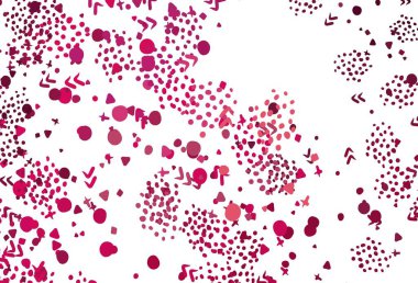 Rastgele şekilli açık pembe vektör deseni. Rastgele şekillerle soyut tarzda dekoratif tasarım. Kartvizitiniz için modern tasarım.