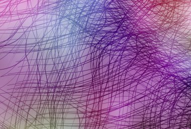 Açık Mor, eğri çizgileri olan pembe vektör dokusu. Soyut tarzda gradyan çizgilerle akıllı illüstrasyon. Tasarımınız için desen.