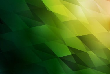 Koyu yeşil, kırmızı vektör deseni kare şeklinde. Renkli dikdörtgenlerle modern soyut çizimler. Şablon bir arkaplan olarak kullanılabilir.