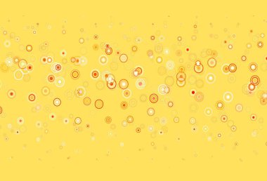 Dairesel hafif turuncu vektör şablonu. Doğa tarzında bulanık halkaları olan güzel renkli çizimler. Marka kitabınız için yeni şablon.