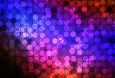 Koyu mavi, küreli kırmızı vektör deseni. Bulanık dekoratif tasarım baloncuklu soyut tarzda. Poster ve web siteleri için tasarım.