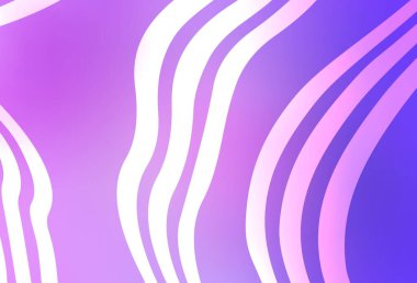 Bükülmüş çizgileri olan açık mor vektör arkaplanı. Kavisli çizgilerden oluşan parlak bir illüstrasyon. Markan için yeni kompozisyon.