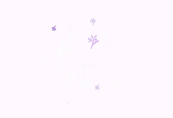 Light Purple Vector Doodle Backdrop Sakura Doodle Illustration Leaves Brings — стоковий вектор