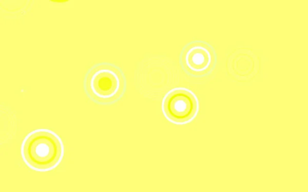 Modèle Vectoriel Vert Clair Jaune Avec Des Cercles Belle Illustration — Image vectorielle