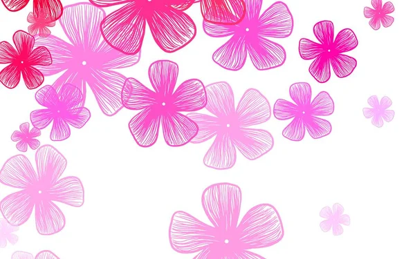 Luz Púrpura Rosa Vector Elegante Patrón Con Flores Flores Estilo — Archivo Imágenes Vectoriales