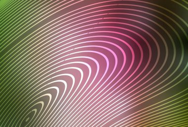 Açık Yeşil, kırmızı vektör arkaplanı ve çizgi çizgileri. Eğimli çizgileri olan zarif parlak bir illüstrasyon. Tasarımınız için basit şablon.