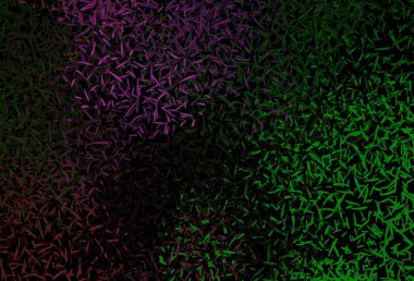 Koyu pembe, düz çizgileri olan yeşil vektör düzeni. Keskin çizgili parlak renkli çizimler. İş ilanınız için akıllı tasarım.