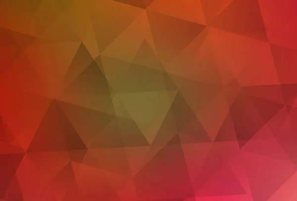Fond Abstrait Polygone Vectoriel Rouge Clair Jaune Illustration Colorée Dans — Image vectorielle