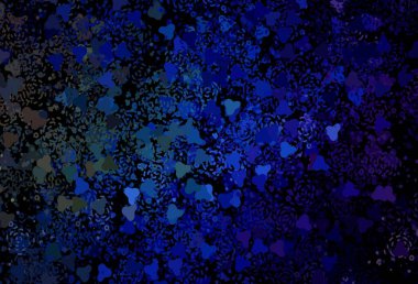 Koyu mavi, kaotik şekilli yeşil vektör şablonu. Renkli rastgele şekillerle modern soyut illüstrasyon. Web siteniz için basit tasarım.