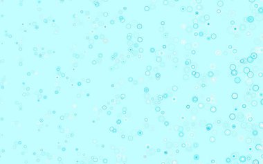 Lekeli hafif Mavili vektör arkaplanı. Bulanık yağmur damlaları olan soyut bir çizim. Reklamlar, broşürler için desen.