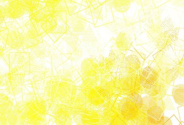 Açık Turuncu vektör şablonu kristaller, daireler, kareler. Renkli noktaları, çizgileri, küpleri olan soyut çizimler. Web siteleri için desen.