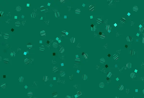 Светло Зеленая Векторная Текстура Стиле Poly Кругами Кубиками Абстрактная Иллюстрация — стоковый вектор