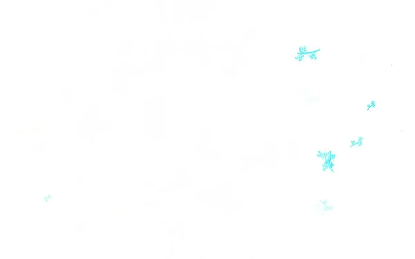 Azzurro Modello Doodle Vettore Giallo Con Rami Illustrazione Astratta Colorata — Vettoriale Stock