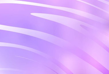 Bükülmüş çizgileri olan açık mor vektör şablonu. Renkli çizgileri ve şekilleri olan bir örnek. Tasarımınız için basit şablon.