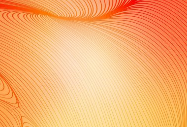 Açık turuncu çizgili vektör deseni. Değişken çizgileri olan renkli soyut çizimler. Cep telefonu ekranları için arkaplan.