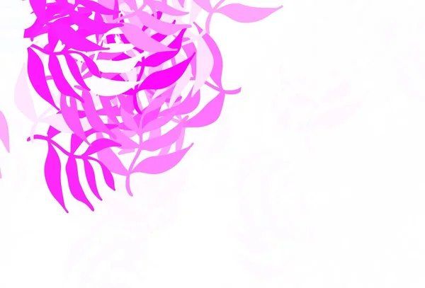 浅色粉红矢量背景与叶子 用树叶作现代几何抽象图 您的业务的新设计 — 图库矢量图片