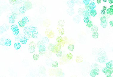 Açık mavi, soyut şekilli yeşil vektör arkaplan. Soyut tarzda rengarenk gradyan şekilleri olan bir resim. Bir cep telefonu için arka plan.