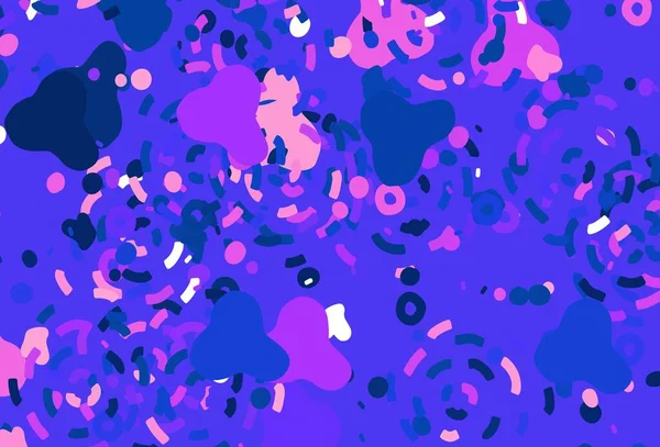 Jasnoróżowy Niebieski Wzór Wektora Chaotycznych Kształtach Nowoczesna Abstrakcyjna Ilustracja Kolorowymi — Wektor stockowy