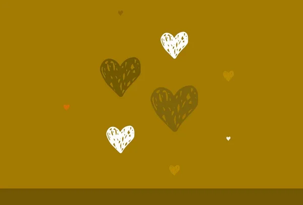 Ανοιχτό Κόκκινο Κίτρινο Διάνυσμα Φόντο Καρδιές Όμορφες Αφηρημένες Καρδιές Πολύχρωμο — Διανυσματικό Αρχείο