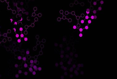 Yapay zeka verileriyle birlikte koyu mor vektör arkaplanı. Soyut şablondaki yapay zeka şekilleriyle parlayan illüstrasyon. Teklif verilerinin tanıtımı için akıllı tasarım.