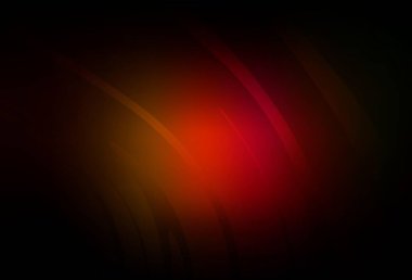 Koyu kırmızı, kıvrımlı çizgileri olan sarı vektör arka plan. Eğimli çizgileri olan zarif parlak bir illüstrasyon. Fikirlerin için bir örnek..