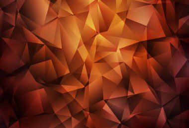 Açık kırmızı vektör üçgen arkaplan parlıyor. Üçgenli renkli soyut çizimler. İş tasarımınız için yepyeni bir tarz.