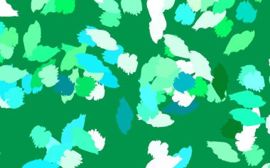 Rastgele şekilli açık yeşil vektör deseni. Modern tarzda değişen renkli kaotik formlar. Bir cep telefonu için arka plan.