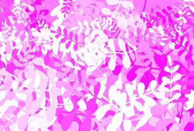 Açık pembe vektör doğal arka plan yapraklı. Yapraklı modern geometrik soyut çizim. Tasarımınız için yeni şablon.