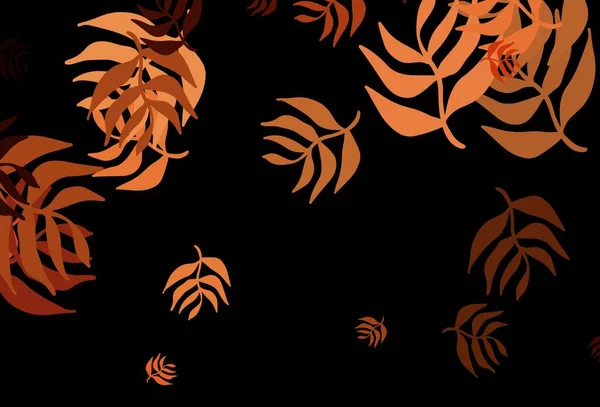 Темно Красный Вектор Естественной Живописи Листьями Декоративная Иллюстрация Рисунками Абстрактном — стоковый вектор