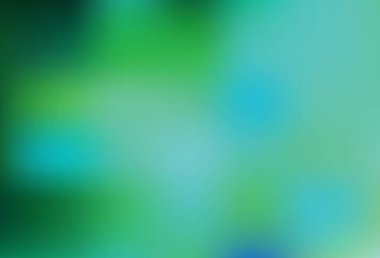 Açık yeşil vektör renkli bulanık arkaplan. Gradyan tasarımlı, soyut, ışıltılı çizimler. Marka kitabı için zarif bir arkaplan.