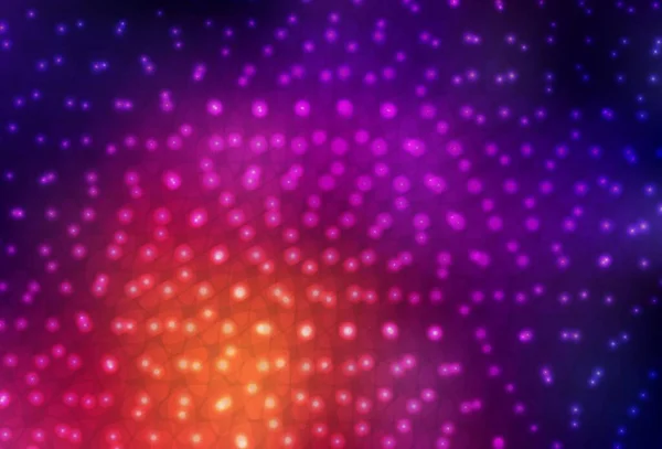 濃いピンク 泡と黄色のベクトルの背景 抽象的な背景にカラフルなグラデーションでぼやけた泡 チラシのパターン — ストックベクタ