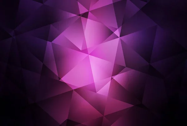 Donker Roze Vector Abstracte Mozaïek Achtergrond Geometrische Illustratie Origami Stijl — Stockvector