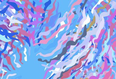Eğri çizgileri olan açık renkli vektör dokusu. Yaratıcı illüstrasyon, yarım tonlu ve eğimli. Web siteniz için soyut tasarım.