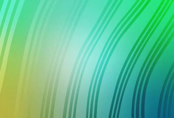 Ljusgrön Vektor Bakgrund Med Våta Linjer Glänsande Färgglada Illustration Enkel — Stock vektor
