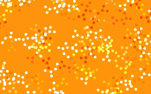 Světlo Oranžové Vektorové Pozadí Údaji Umělé Inteligenci Zářící Ilustrace Tvary — Stockový vektor