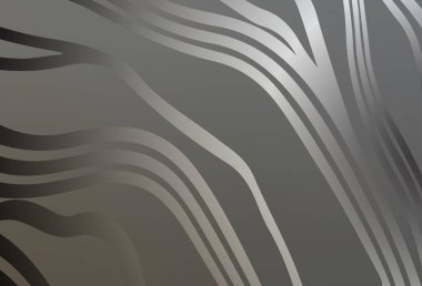 Eğri çizgileri olan açık gri vektör dokusu. Soyut ve gradyan renkte renkli çizimler. Marka kitabı için şık bir desen.
