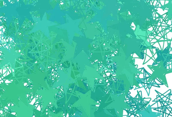 Hellgrünes Vektormuster Mit Weihnachtssternen Moderne Geometrische Abstrakte Illustration Mit Sternen — Stockvektor