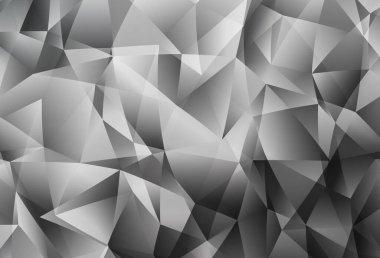 Light Gray vektörü soyut çokgen arkaplan. Origami stilinde gradyan ile yaratıcı geometrik illüstrasyon. Dizaynınız için üçgen desen.
