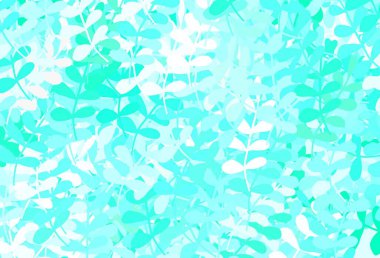 Açık yeşil vektör, yapraklı karalama dokusu. Karalama tarzında yaprakları olan belirsiz bir çizim. İşiniz için yepyeni bir tasarım..