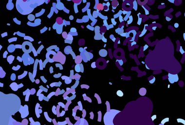 Koyu mavi, soyut şekilli kırmızı vektör dokusu. Renkli rastgele şekillerle modern soyut illüstrasyon. Kartvizitiniz için modern tasarım.